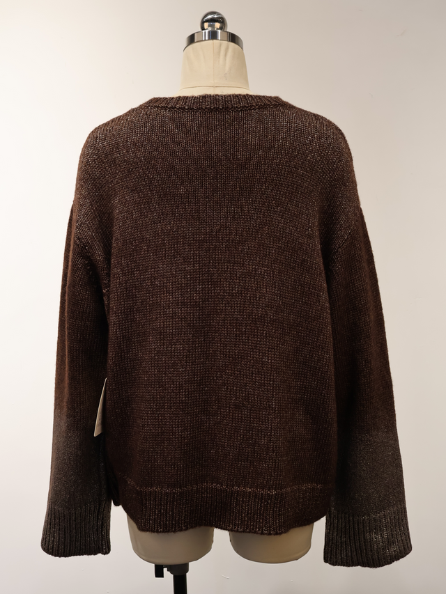 سترة صوفية برقبة دائرية للسيدات