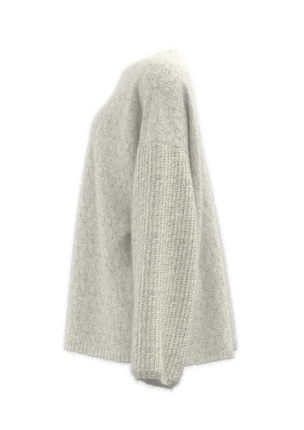 Women's round neck off shoulder sweater