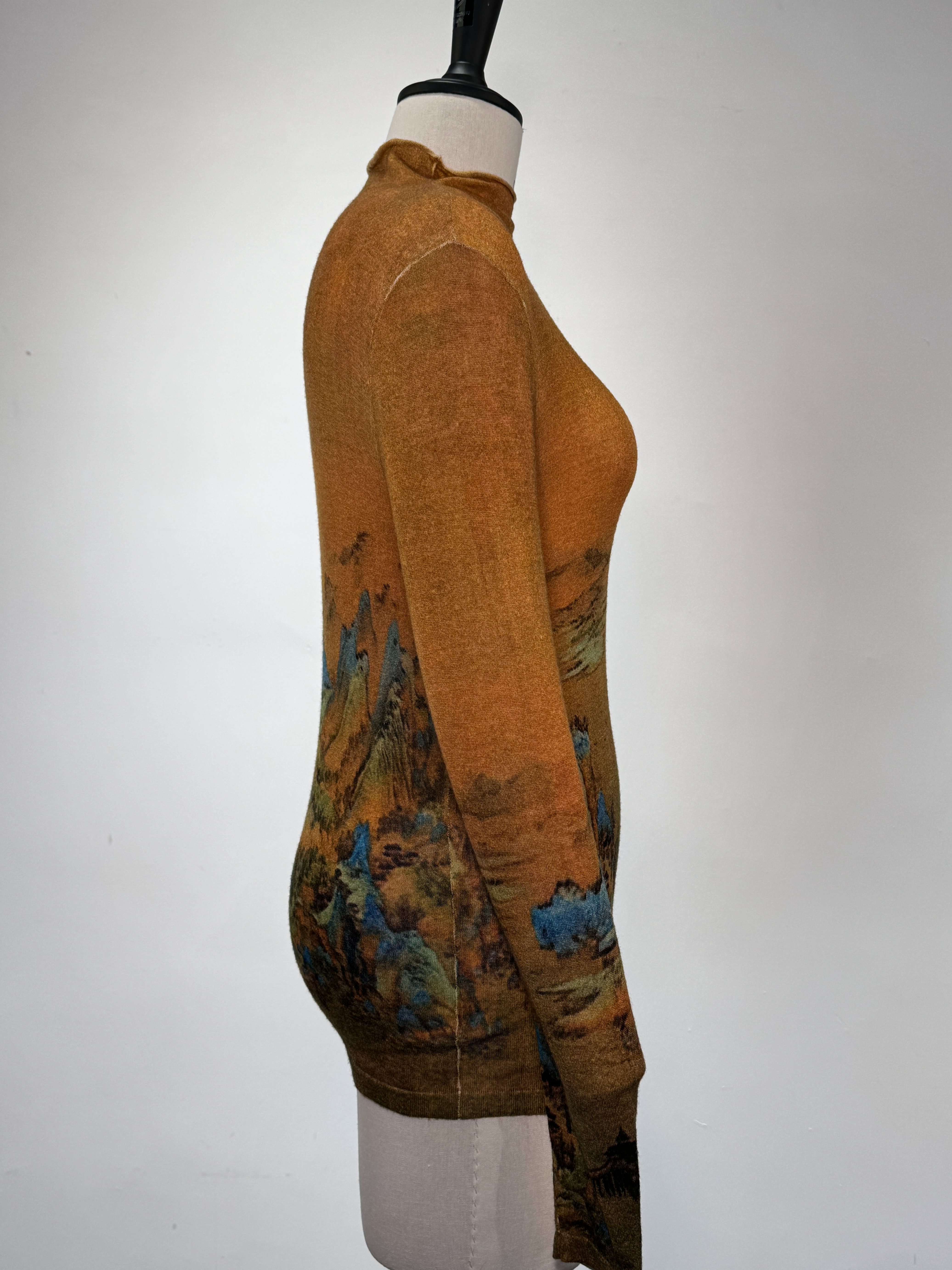 Ultra-Soft Wool Digital Print Design Pullover