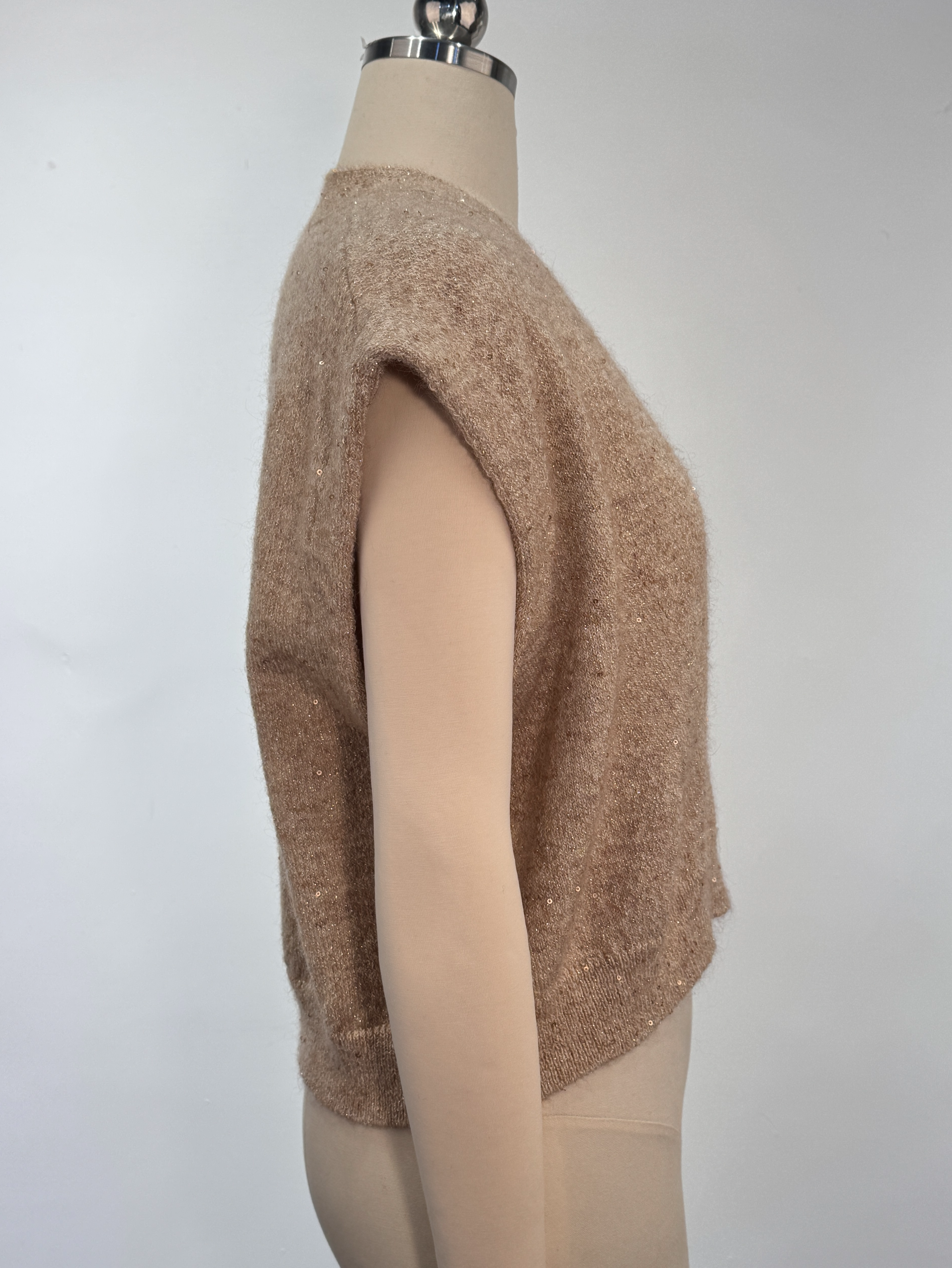 Mohair Blend Sequined Vest