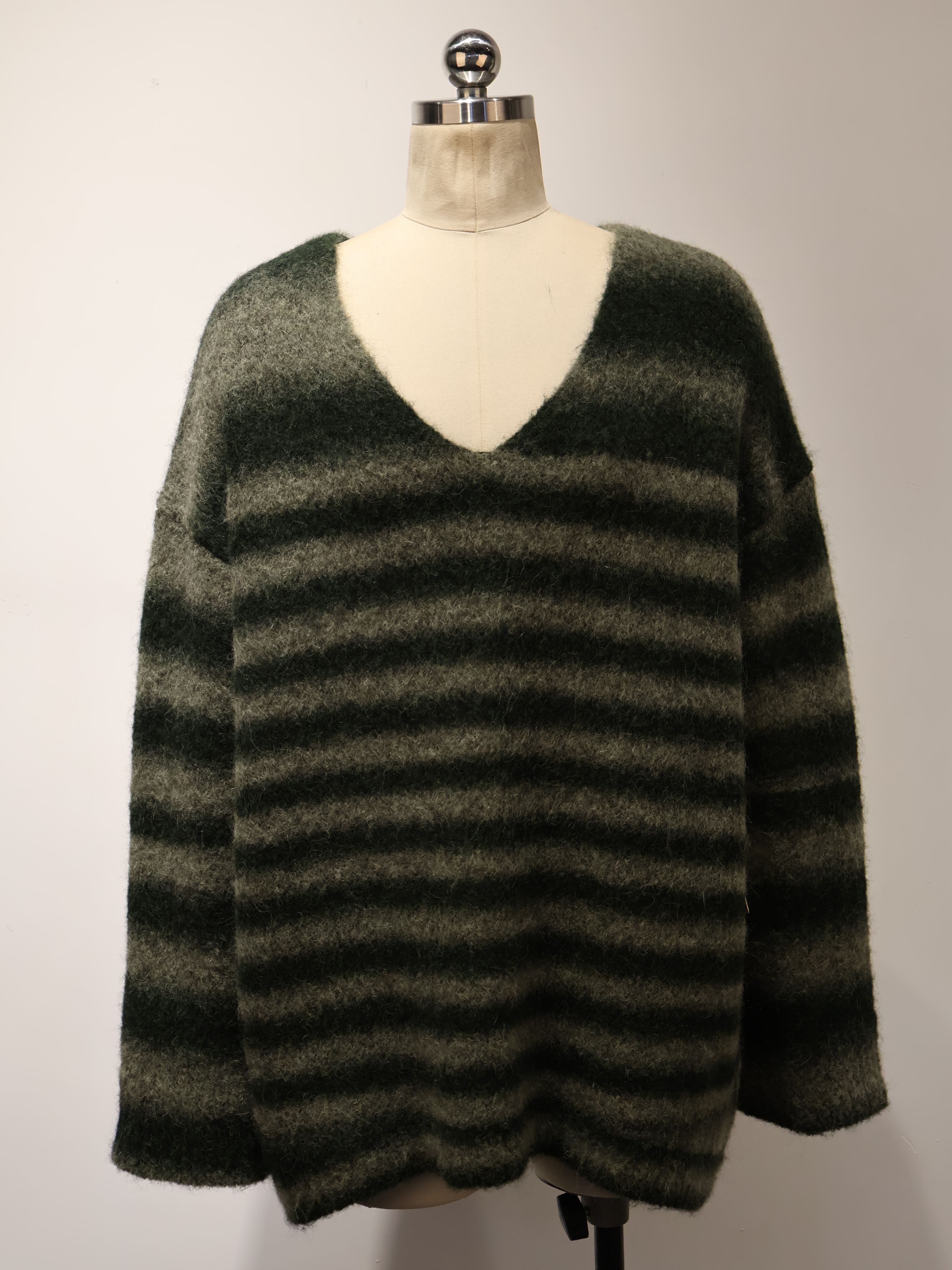 Deep V-neck pullover sweater