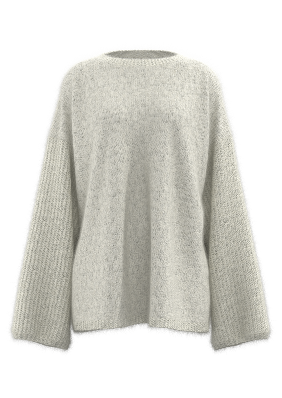 Women's Crew-Neck Drop-Shoulder Sweater