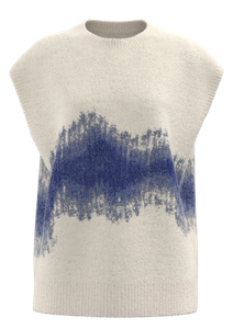 Women's Crew-Neck Jacquard Knit Vest