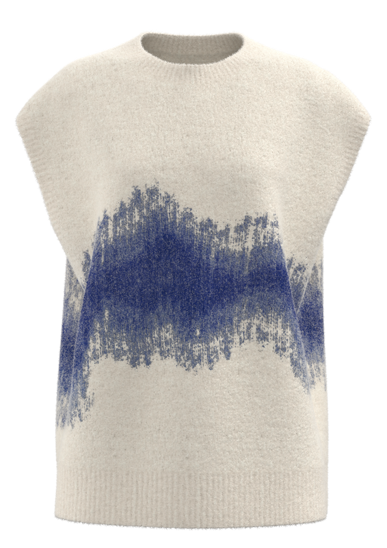 Women's Crew-Neck Jacquard Knit Vest