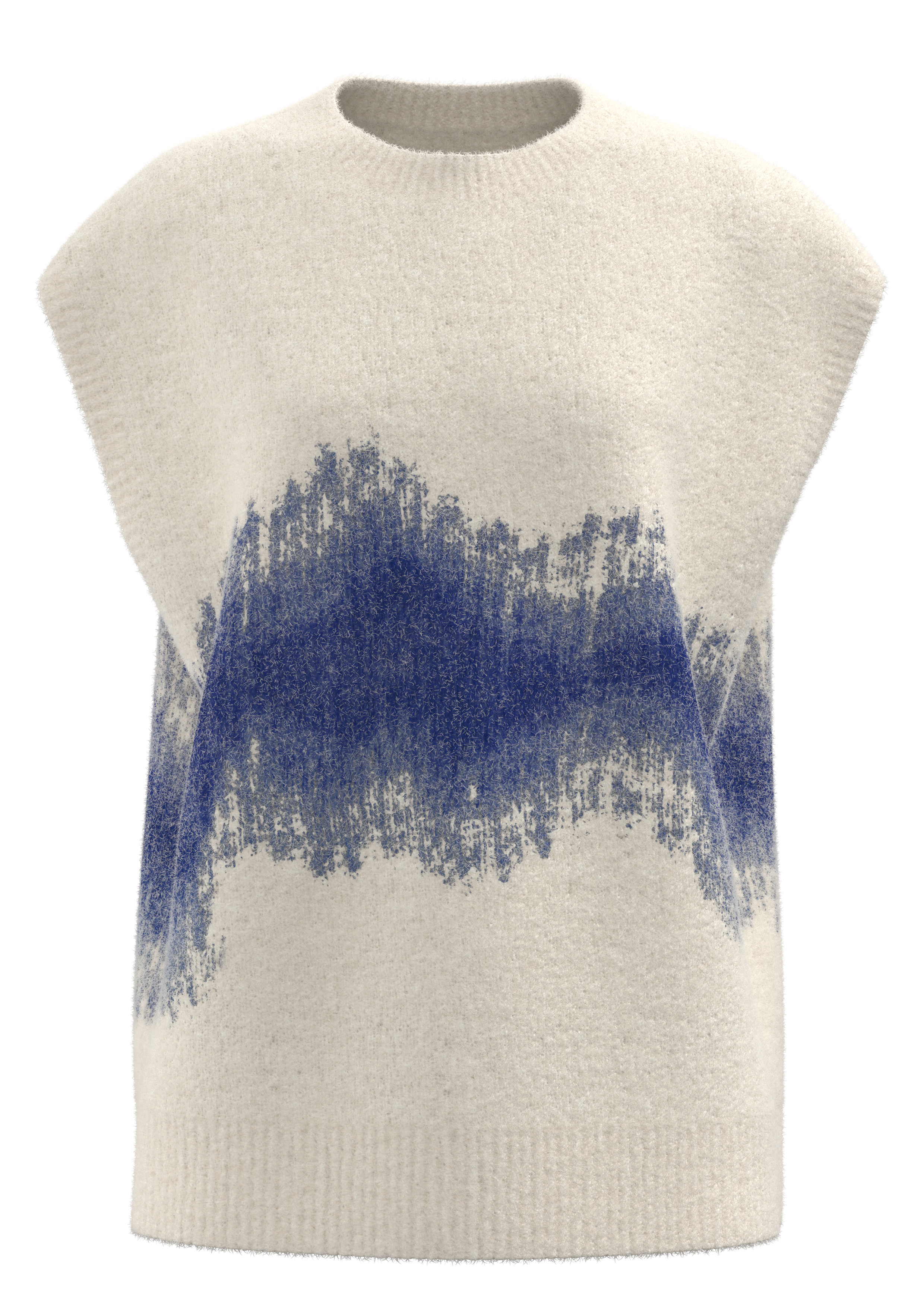 Women's Crew-Neck Jacquard Knit Vest