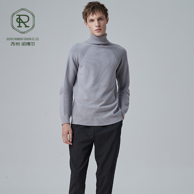 MEN'S Turtle Neck structured pullover RWS WOOL SEAMLESS 