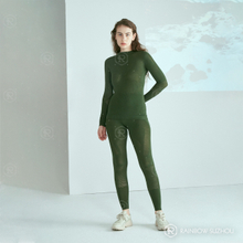 Mujeres Merino Wool Ski Sets Base Base Seamless