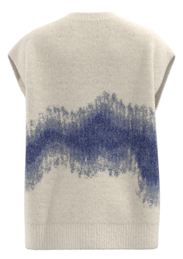 سترة نسائية منسوجة من قماش الجاكار بياقة دائرية