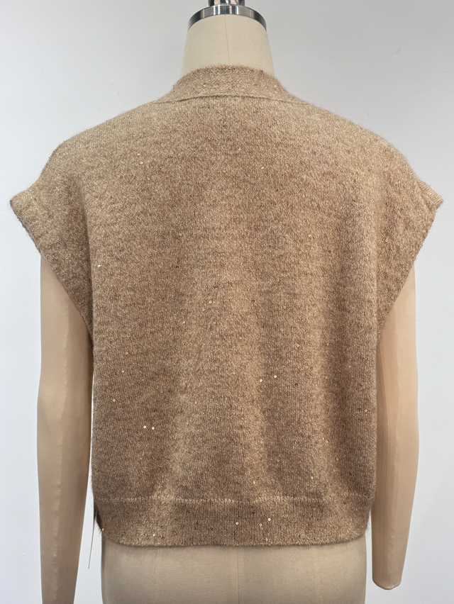 Mohair Blend Sequined Vest