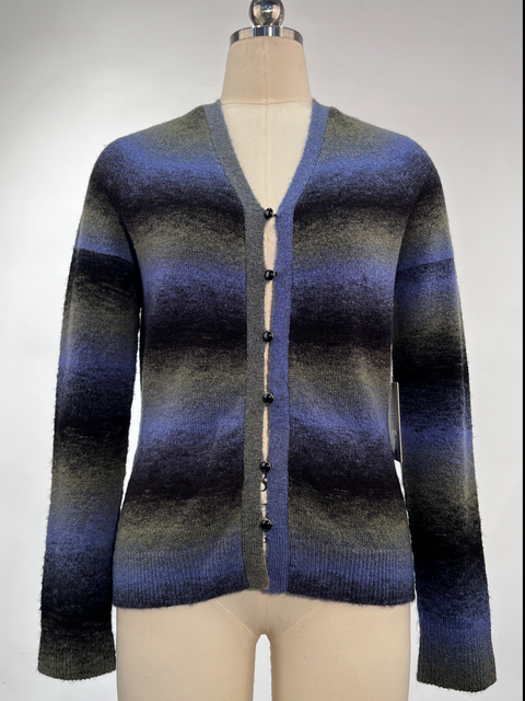 Gradient Color Seamless Cardigan 