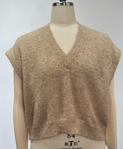 Mohair Blend Paillettenweste