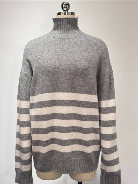 Women's Seamless Striped Pullover