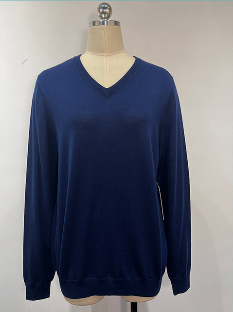 Women's Basic Wool V-Neck Sweatshirt