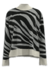 Women's Mock Neck Zebra Print Pullover