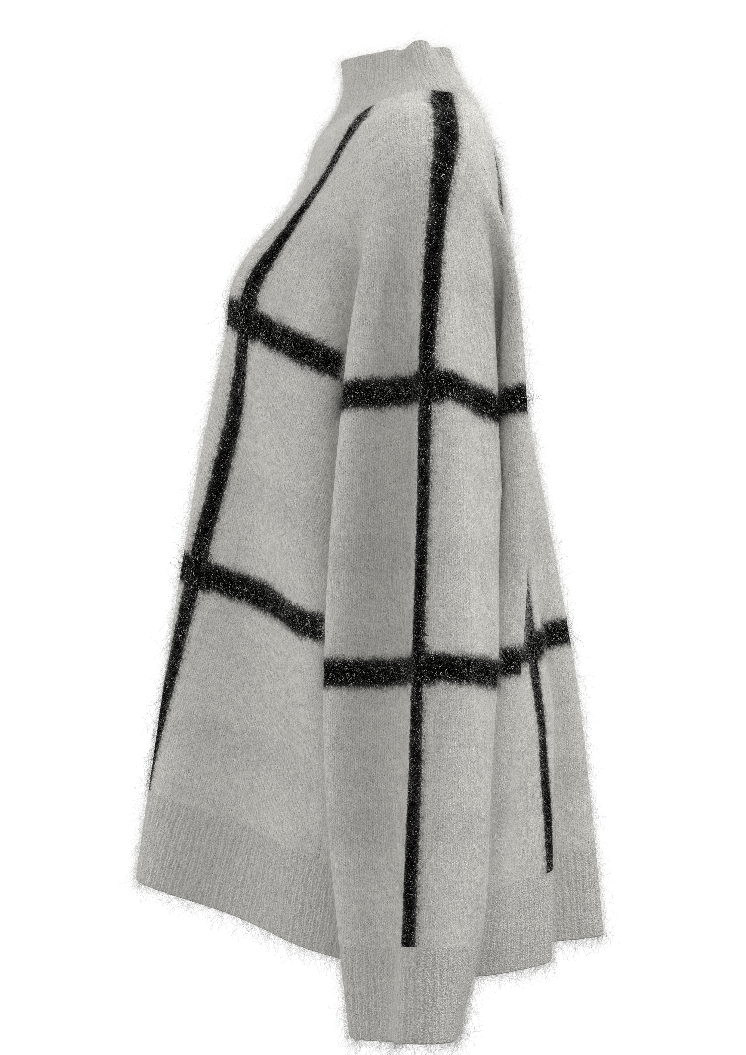 Women's Mock Neck Plaid Pullover