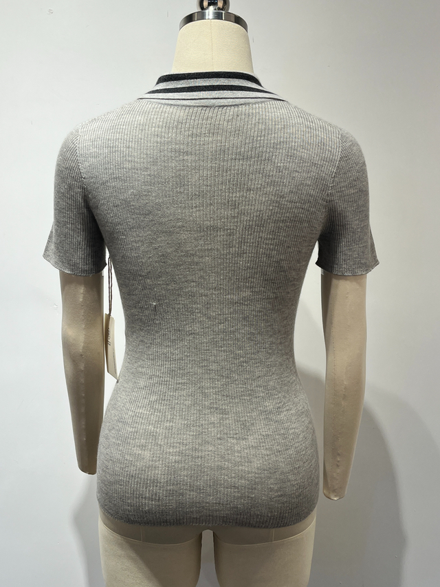 Cashmere and Silk Women's Polo - Style Seamless Top