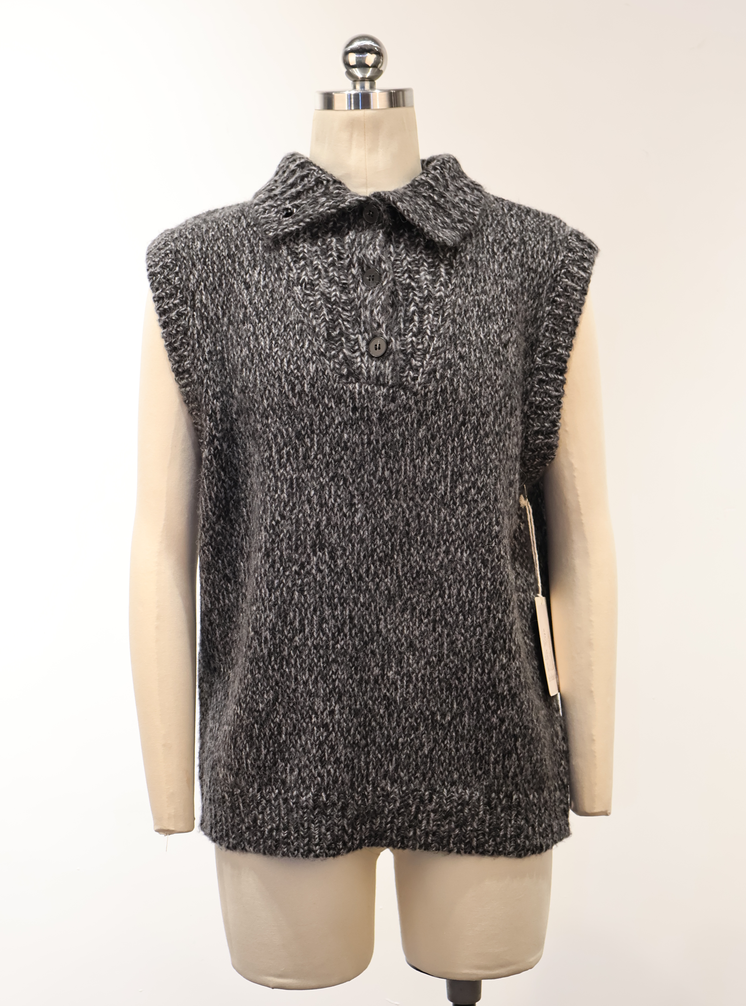 Women's Polo Neck Knit Vest
