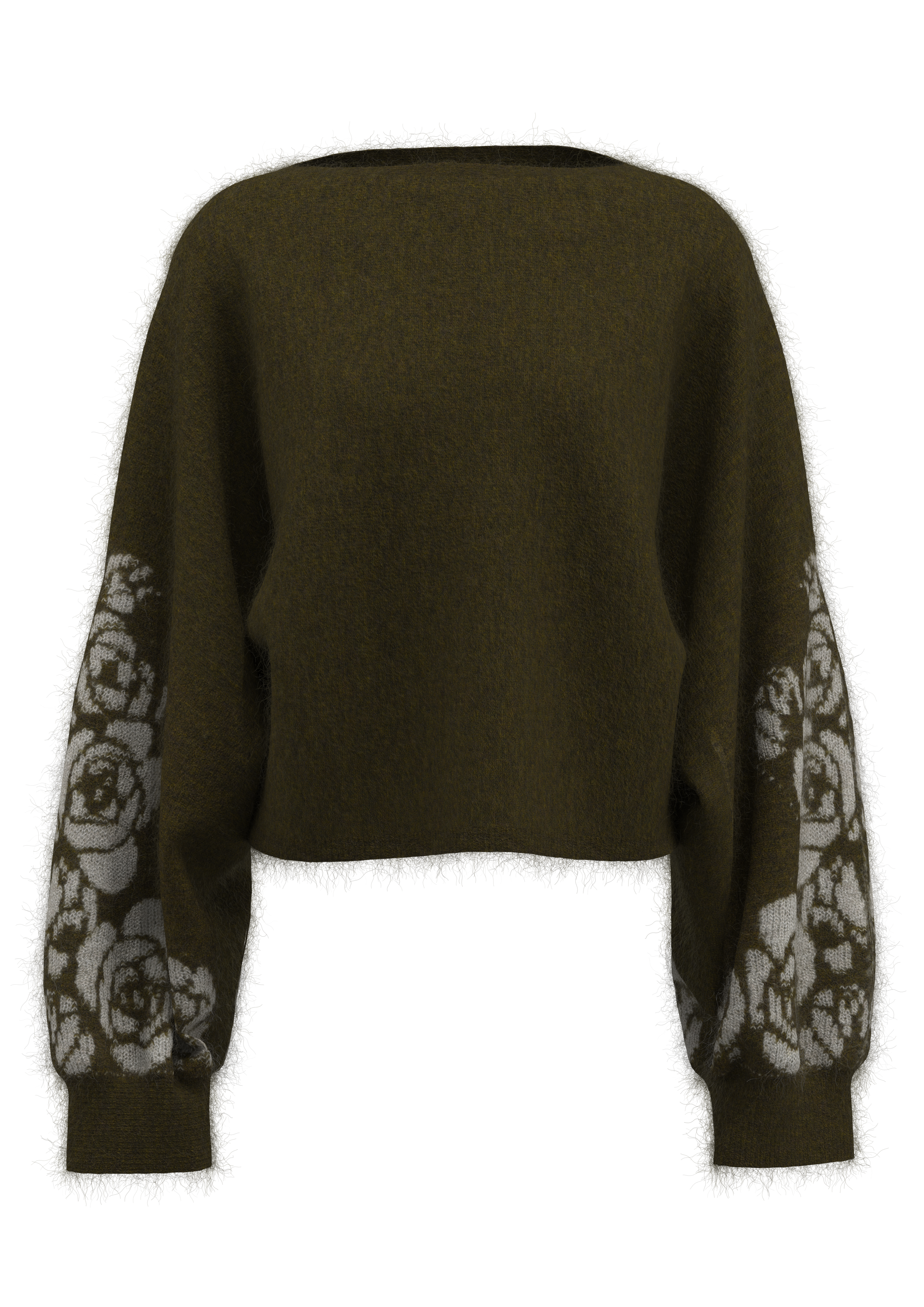Women's Off-the-Shoulder Jacquard Pullover