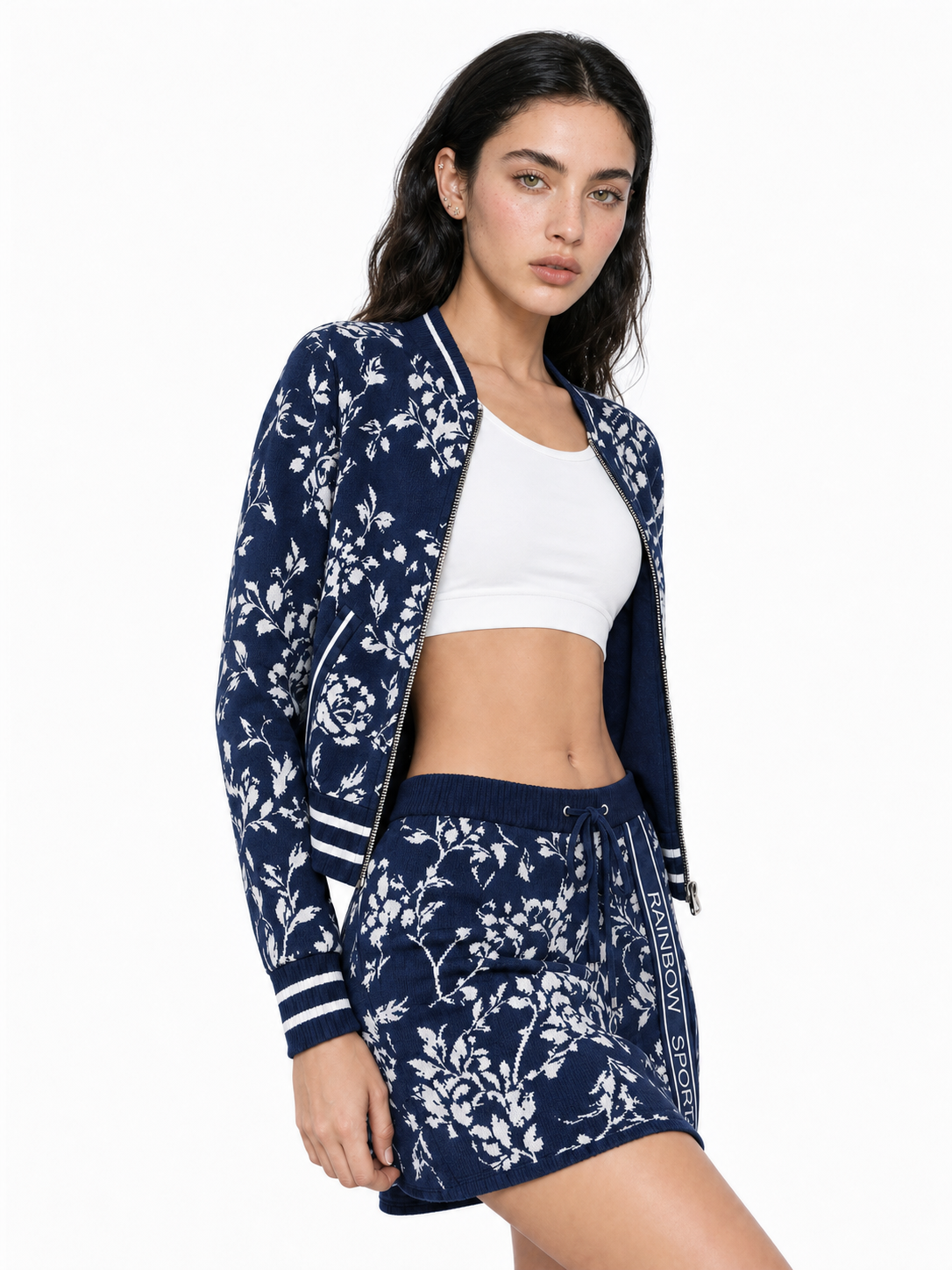 Women's navy golf suit