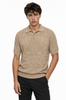 Men's golf khaki short-sleeve top