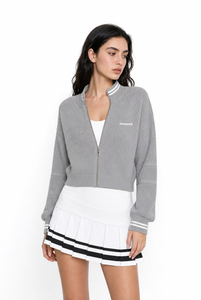 Women's golf grey zip-up jacket