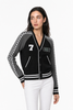 Women's golf black and white cropped cardigan